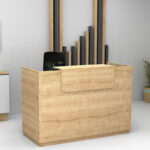 Γραφείο reception Lemmon Megapap χρώμα φυσικό οξιάς 120x70x110εκ.