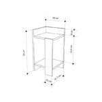 Κομοδίνο Elos Megapap χρώμα saphhire oak - silky black 30x31,7x55εκ.
