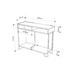 Κονσόλα Sirius Megapap χρώμα sapphire oak - silky black 100x35x79εκ.