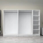 Ντουλάπα ρούχων Victoria Megapap πεντάφυλλη χρώμα λευκό 250x60x181εκ.