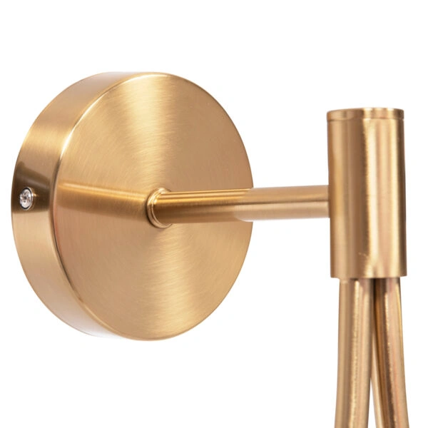 ΑΠΛΙΚΑ ΤΟΙΧΟΥ BAIS HM4472 ΧΡΥΣΟ ΜΕ ΓΥΑΛΙΝΟ ΓΛΟΜΠΟ [Ε27] 21x21x44Υεκ.