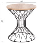 ΒΟΗΘΗΤΙΚΟ ΤΡΑΠΕΖΙ ΣΑΛΟΝΙΟΥ KEON HM18038.03 MDF TOP ΣΕ ΣΟΝΑΜΑ-ΜΕΤΑΛΛΟ Φ45x50Υεκ.