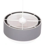 ΦΩΤΙΣΤΙΚΟ ΟΡΟΦΗΣ ΚΥΛΙΝΔΡΙΚΟ KRIKS HM4706.01 PVC ΣΕ ΛΕΥΚΟ-ΓΚΡΙ Φ30x70Υεκ.