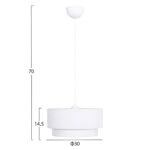 ΦΩΤΙΣΤΙΚΟ ΟΡΟΦΗΣ ΚΥΛΙΝΔΡΙΚΟ KRIKS HM4707.01 PVC ΣΕ ΛΕΥΚΟ Φ30x70Υεκ.