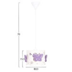 ΦΩΤΙΣΤΙΚΟ ΟΡΟΦΗΣ ΠΑΙΔΙΚΟ LEPTIR HM4705.02 ΜΕΤΑΛΛΙΚΟ ΜΩΒ-ΛΕΥΚΟ Φ23x70Υεκ.