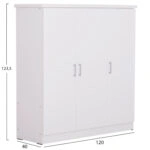 ΝΤΟΥΛΑΠΑ 3ΦΥΛΛΗ ΜΕ ΡΑΦΙΑ FUENTO HM2482.02 ΛΕΥΚΗ ΜΕΛΑΜΙΝΗ 120-116x40x123,5Υεκ.