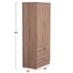 ΝΤΟΥΛΑΠΑ ΜΕ ΣΥΡΤΑΡΙΑ REINA HM2484.11 SONAMA OAK ΜΕΛΑΜΙΝΗ 80x48x183Υεκ.
