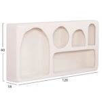 ΡΑΦΙ ΤΟΙΧΟΥ ΣΕΙΡΑ SANTORINI HM18063.01 MDF ΣΕ ΥΠΟΛΕΥΚΟ 120x18x60Υεκ.