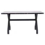 ΤΡΑΠΕΖΙ ΚΟΥΖΙΝΑΣ LANA HM18221.02 ΜΕΛΑΜΙΝΗ ΜΑΥΡΟ ΜΑΡΜΑΡΟ-ΜΑΥΡΑ ΜΕΤΑΛ.ΠΟΔΙΑ 140x70x72.5Υεκ