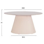 ΤΡΑΠΕΖΙ ΣΑΛΟΝΙΟΥ DUNCAN HM18022.02 ΚΕΡΑΜΙΚΟ TOP-MDF ΒΑΣΗ-ΚΡΕΜ ΛΕΥΚΟ Φ80x41Υεκ.