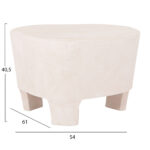 ΤΡΑΠΕΖΙ ΣΑΛΟΝΙΟΥ ΣΕΙΡΑ SANTORINI HM18053 MDF ΣΕ ΥΠΟΛΕΥΚΟ ΧΡΩΜΑ 54x61x40,5Υεκ.