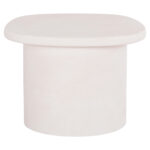 ΤΡΑΠΕΖΙ ΣΑΛΟΝΙΟΥ ΟΒΑΛ ΣΕΙΡΑ SANTORINI HM18054 MDF ΣΕ ΥΠΟΛΕΥΚΟ ΧΡΩΜΑ 54x54,5x40Υεκ