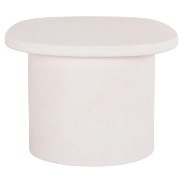 ΤΡΑΠΕΖΙ ΣΑΛΟΝΙΟΥ ΟΒΑΛ ΣΕΙΡΑ SANTORINI HM18054 MDF ΣΕ ΥΠΟΛΕΥΚΟ ΧΡΩΜΑ 54x54,5x40Υεκ