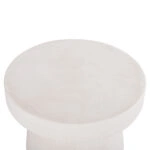 ΤΡΑΠΕΖΙ ΣΑΛΟΝΙΟΥ ΣΤΡΟΓΓΥΛΟ ΣΕΙΡΑ SANTORINI HM18051 MDF ΣΕ ΥΠΟΛΕΥΚΟ ΧΡΩΜΑ Φ60x42,5Υεκ.