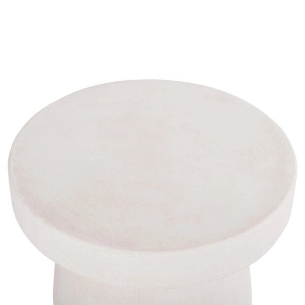 ΤΡΑΠΕΖΙ ΣΑΛΟΝΙΟΥ ΣΤΡΟΓΓΥΛΟ ΣΕΙΡΑ SANTORINI HM18051 MDF ΣΕ ΥΠΟΛΕΥΚΟ ΧΡΩΜΑ Φ60x42,5Υεκ.
