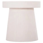 ΤΡΑΠΕΖΙ ΣΑΛΟΝΙΟΥ ΣΤΡΟΓΓΥΛΟ ΣΕΙΡΑ SANTORINI HM18052 MDF ΣΕ ΥΠΟΛΕΥΚΟ ΧΡΩΜΑ Φ48x49Υεκ.