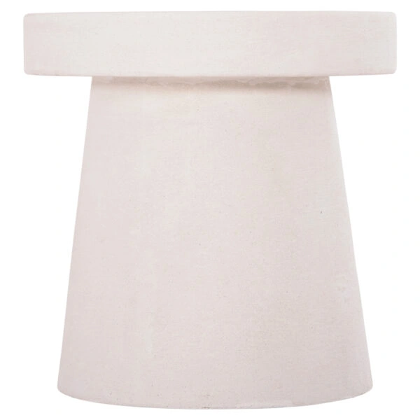 ΤΡΑΠΕΖΙ ΣΑΛΟΝΙΟΥ ΣΤΡΟΓΓΥΛΟ ΣΕΙΡΑ SANTORINI HM18052 MDF ΣΕ ΥΠΟΛΕΥΚΟ ΧΡΩΜΑ Φ48x49Υεκ.