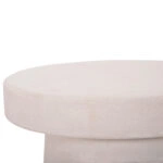 ΤΡΑΠΕΖΙ ΣΑΛΟΝΙΟΥ ΣΤΡΟΓΓΥΛΟ ΣΕΙΡΑ SANTORINI HM18052 MDF ΣΕ ΥΠΟΛΕΥΚΟ ΧΡΩΜΑ Φ48x49Υεκ.