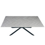 Artekko Daeron MDF Λευκό Τραπέζι με Μεταλλικά Πόδια (180x90x75)cm