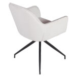 Artekko Daeron Λευκή Καρέκλα Τραπεζαρίας με Μπουκλέ Ύφασμα (57x60x82)cm