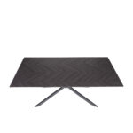 Artekko Daeron MDF Λευκό Τραπέζι με Μεταλλικά Πόδια (180x90x75)cm