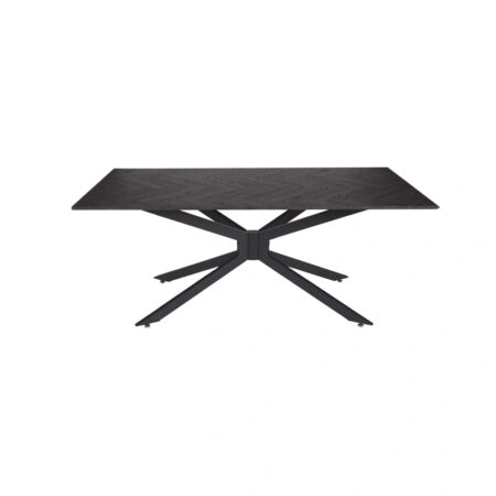 Artekko Daeron MDF Μαύρο Τραπέζι με Μεταλλικά Πόδια (180x90x75)cm