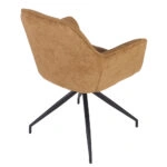 Artekko Daeron Καφέ Καρέκλα Τραπεζαρίας με Μπουκλέ Ύφασμα (57x60x82)cm