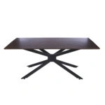 Artekko Daeron MDF Καφέ Τραπέζι με Μεταλλικά Πόδια (180x90x75)cm