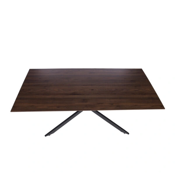 Artekko Daeron MDF Καφέ Τραπέζι με Μεταλλικά Πόδια (180x90x75)cm