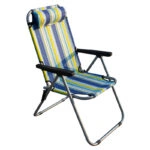 Καρέκλα Παραλίας Μέταλλο/Ύφασμα 65x57x108cm Σε Διάφορα Χρώματα