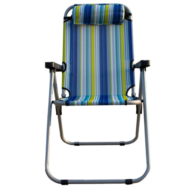 Καρέκλα Παραλίας Μέταλλο/Ύφασμα 65x57x108cm Σε Διάφορα Χρώματα