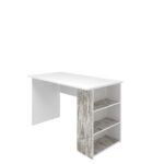 Γραφείο Pump Λευκό με Μοντέρνα Διακόσμηση και Ράφια 120x60x73cm