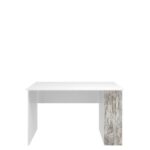 Γραφείο Pump Λευκό με Μοντέρνα Διακόσμηση και Ράφια 120x60x73cm