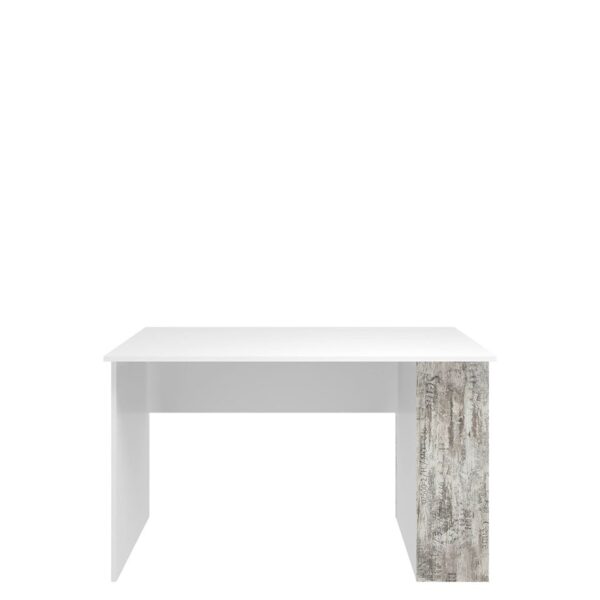 Γραφείο Pump Λευκό με Μοντέρνα Διακόσμηση και Ράφια 120x60x73cm