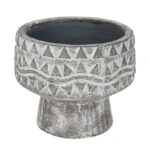 Artekko Pot Κασπώ από Τερακότα σε Γκρι Πατίνα (25x25x20.5)cm
