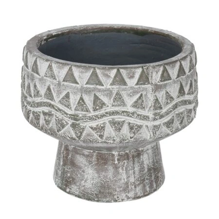 Artekko Pot Κασπώ από Τερακότα σε Γκρι Πατίνα (25x25x20.5)cm