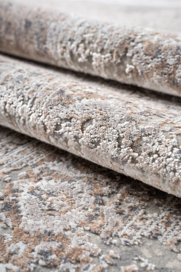 ΧΑΛΙ LUXURIOUS SILK 5989 GREY BEIGE - 080cm x 150cm