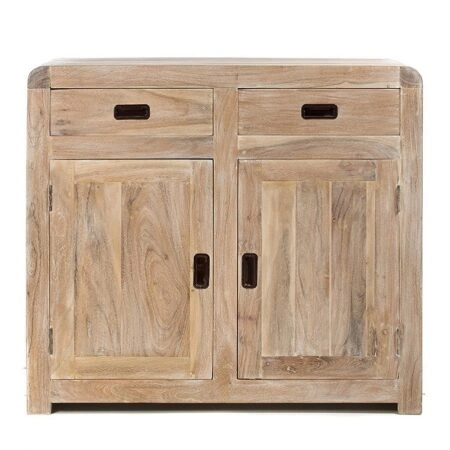 Artekko Μπουφές ξύλινος με 2 πόρτες και 2 συρτάρια κιμωλία (100x41x90)cm