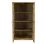 Artekko Mandala Σκαλιστή Ξύλινη Ντουλάπα σε Φυσική Απόχρωση (100x53x185)cm