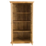 Artekko Mandala Σκαλιστή Ξύλινη Ντουλάπα σε Φυσική Απόχρωση (106x53x185)cm