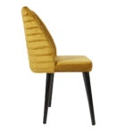 Artekko Tuktu Κίτρινη Βελούδινη Καρέκλα (49x55x90)cm