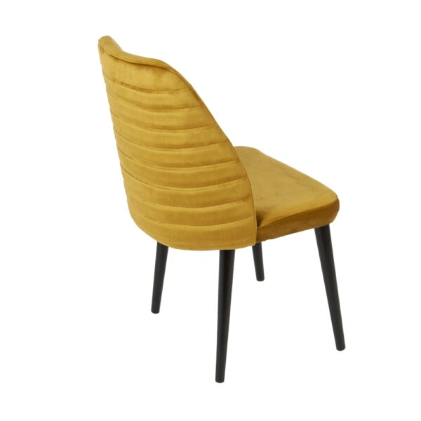 Artekko Tuktu Κίτρινη Βελούδινη Καρέκλα (49x55x90)cm