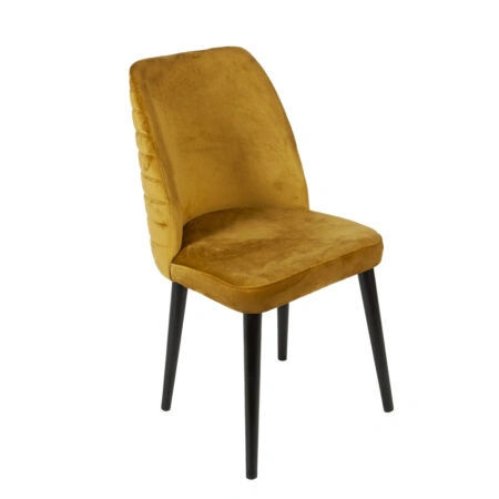 Artekko Tuktu Κίτρινη Βελούδινη Καρέκλα (49x55x90)cm