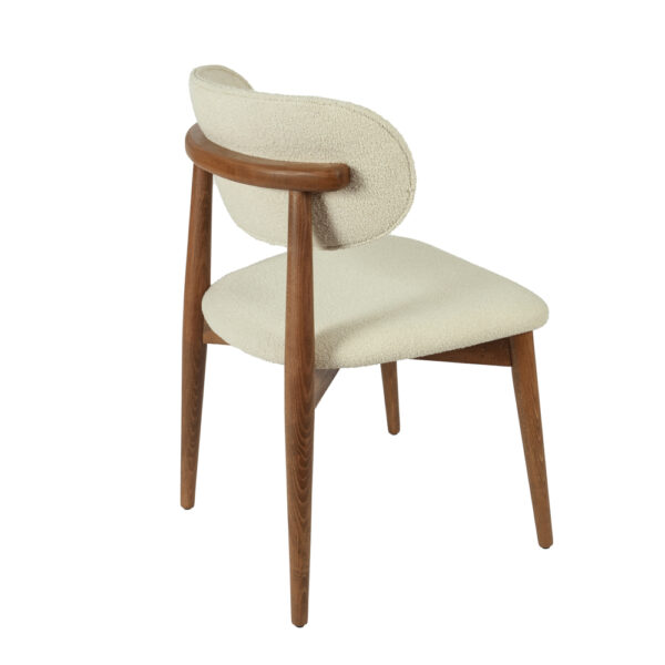BOMONTI CHAIR WALNUT LIGHT LEGS MAZZ FABRIC SALONA V 24