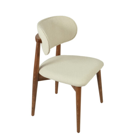 BOMONTI CHAIR WALNUT LIGHT LEGS MAZZ FABRIC SALONA V 24
