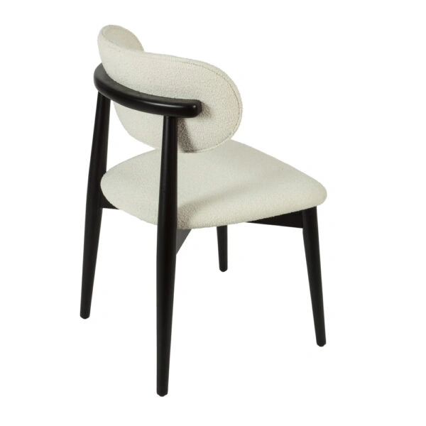 BOMONTI CHAIR BLACK MAT  LEGS  MAZZ FABRIC  SALONA V 09