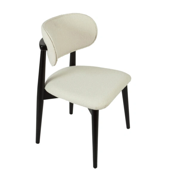 BOMONTI CHAIR BLACK MAT  LEGS  MAZZ FABRIC  SALONA V 09