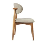 BOMONTI CHAIR WALNUT LIGHT  LEGS  MAZZ FABRIC  SALONA V 25