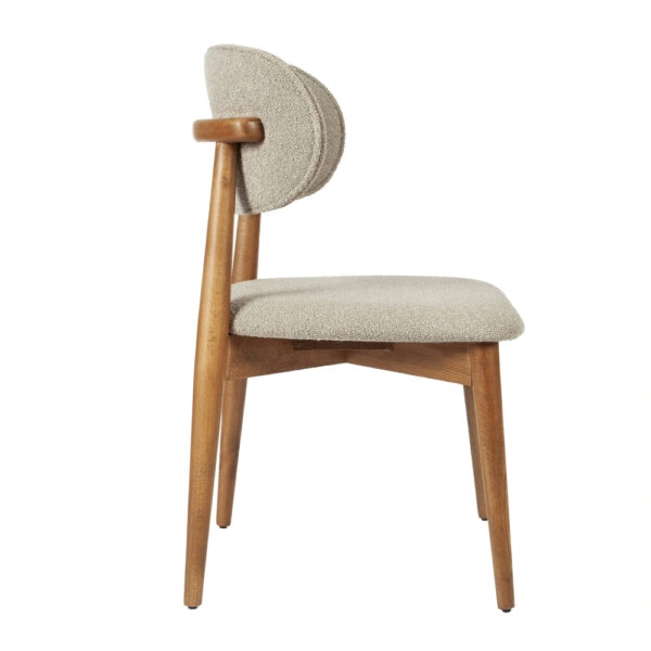 BOMONTI CHAIR WALNUT LIGHT  LEGS  MAZZ FABRIC  SALONA V 25
