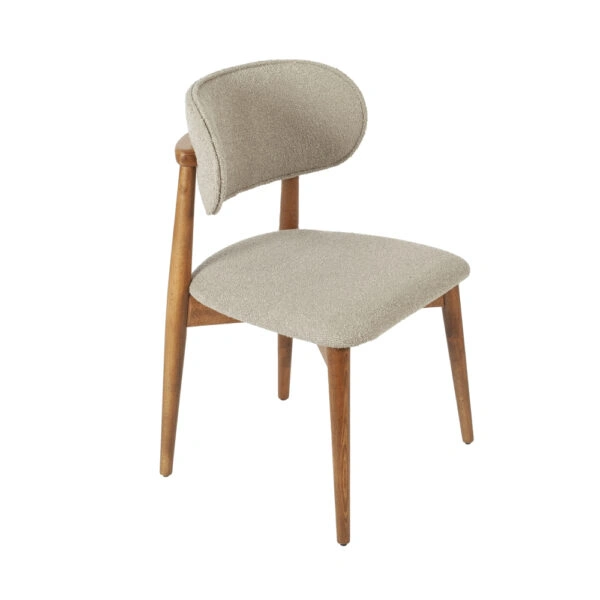 BOMONTI CHAIR WALNUT LIGHT  LEGS  MAZZ FABRIC  SALONA V 25